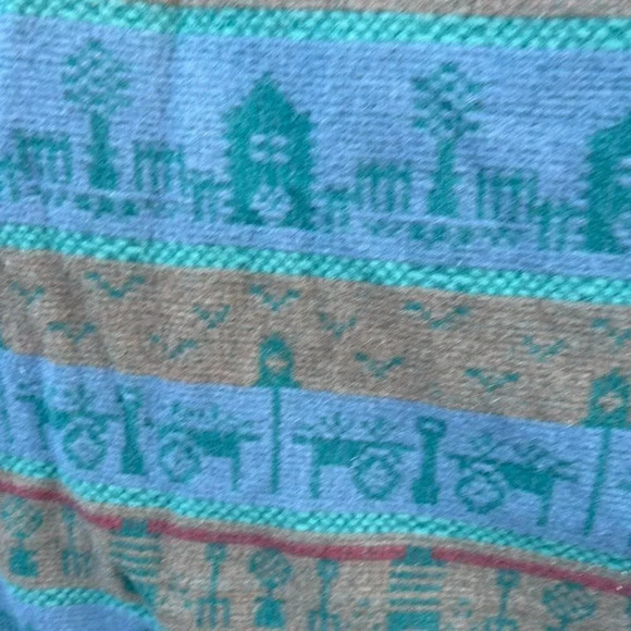 Woolrich Vintage Blue Rustic Striped Cabin Camp Throw Blanket - Picture 3 of 7